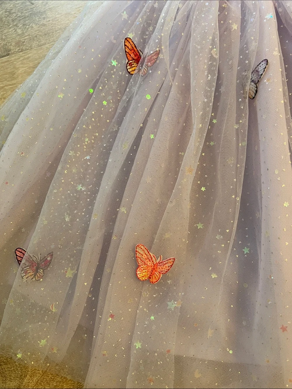 Lola and the boys size 10 butterfly shimmer skirt EUC